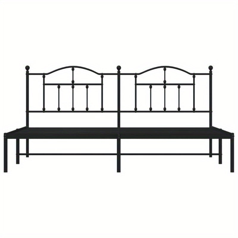 Bed – Ledikant – Slaapbank – Boxspring – Bedframe – Zwart Metaal – Afmeting 193x203 Cm