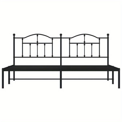 Bed – Ledikant – Slaapbank – Boxspring – Bedframe – Zwart Metaal – Afmeting 193x203 Cm