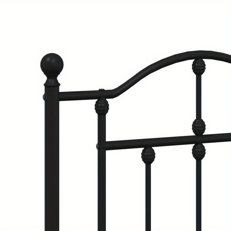 Bed – Ledikant – Slaapbank – Boxspring – Bedframe – Zwart Metaal – Afmeting 193x203 Cm
