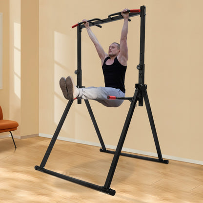 Power Tower – Krachtstation – Pull Up Station – Dip Station – Fitnessrek – Verstelbare Hoogte 1,75-2,3m – Inklapbaar & Max. Belastbaarheid 200 kg
