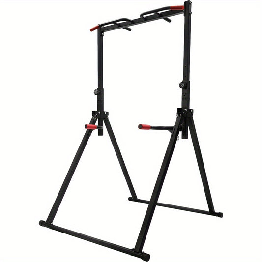 Power Tower – Krachtstation – Pull Up Station – Dip Station – Krachttoren – Verstelbare Hoogte 1,75-2,30 m – Inklapbaar & Max. Draagvermogen 199,58 kg
