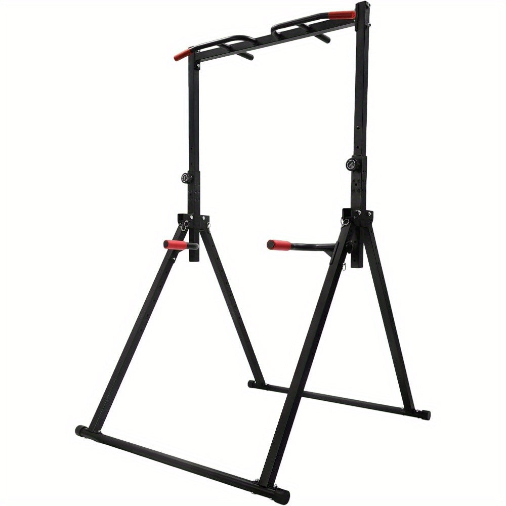 Power Tower – Krachtstation – Pull Up Station – Dip Station – Fitnessrek – Verstelbare Hoogte 1,75-2,3m – Inklapbaar & Max. Belastbaarheid 200 kg