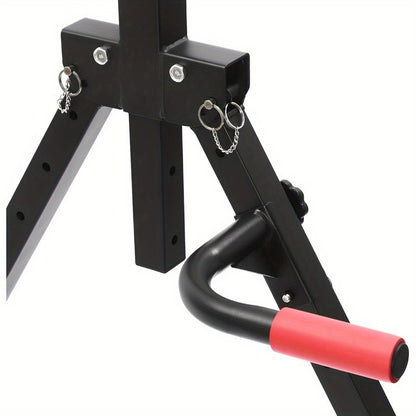 Power Tower – Krachtstation – Pull Up Station – Dip Station – Fitnessrek – Verstelbare Hoogte 1,75-2,3m – Inklapbaar & Max. Belastbaarheid 200 kg