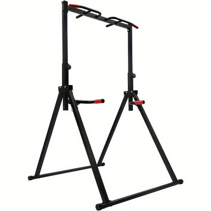 Power Tower – Krachtstation – Pull Up Station – Dip Station – Krachttoren – Verstelbare Hoogte 1,75-2,30 m – Inklapbaar & Max. Draagvermogen 199,58 kg