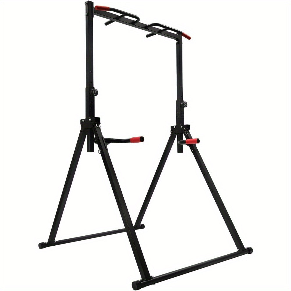 Power Tower – Krachtstation – Pull Up Station – Dip Station – Fitnessrek – Verstelbare Hoogte 1,75-2,3m – Inklapbaar & Max. Belastbaarheid 200 kg