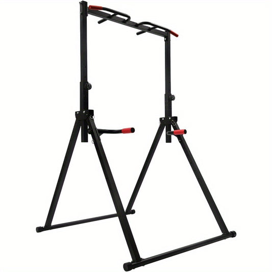 Power Tower – Krachtstation – Pull Up Station – Dip Station – Fitnessrek – Verstelbare Hoogte 1,75-2,3m – Inklapbaar & Max. Belastbaarheid 200 kg