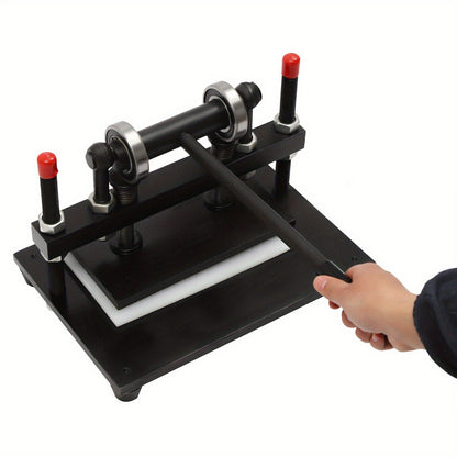 Snijpers – Stansmachine – Leren Snijder – Pers – Klikpers – Zwart – Hoogwaardig Staal – 1,5 Ton Drukkracht
