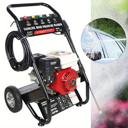 Hogedrukreiniger – Drukspuit – Benzine Reiniger – Terrasreiniger – 6,5 PK Motor – 190 Bar Werkdruk – 8 Meter Hogedrukslang