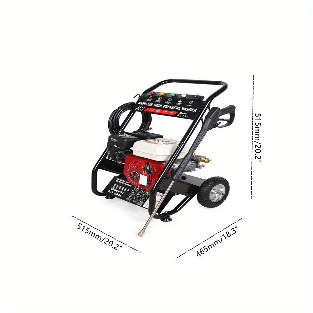 Hogedrukreiniger – Drukspuit – Benzine Reiniger – Terrasreiniger – 6,5 PK Motor – 190 Bar Werkdruk – 8 Meter Hogedrukslang
