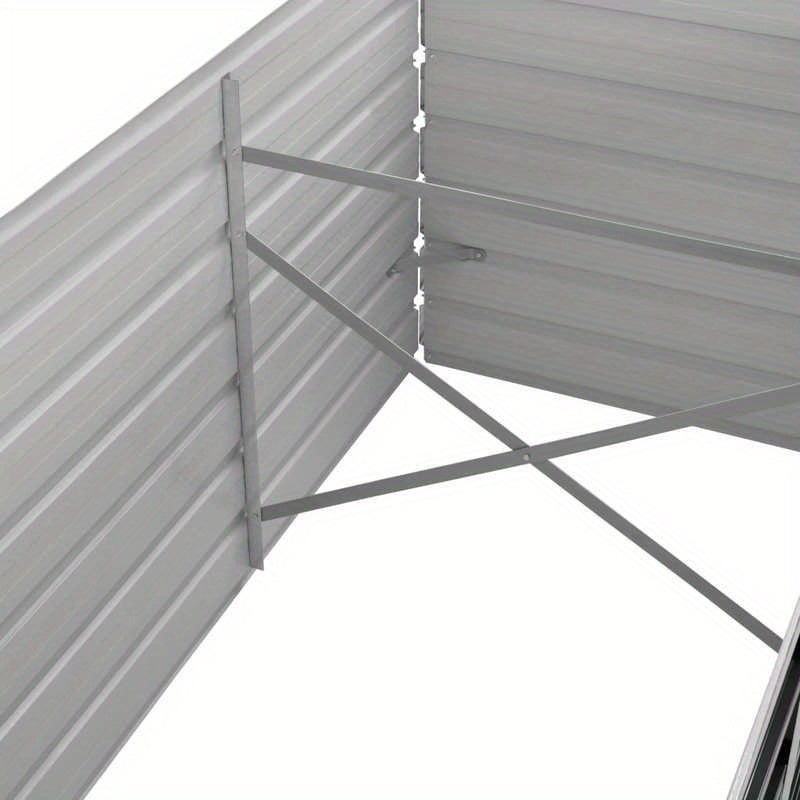 Verhoogde Moestuinbak – Kweekbak – Plantenbak – Tuinbak – Moestuinbak – Gegalvaniseerd Staal – Weerbestendig – 240x80x77 cm – Antraciet