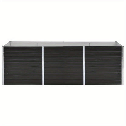 Verhoogde Moestuinbak – Kweekbak – Plantenbak – Tuinbak – Moestuinbak – Gegalvaniseerd Staal – Weerbestendig – 240x80x77 cm – Antraciet