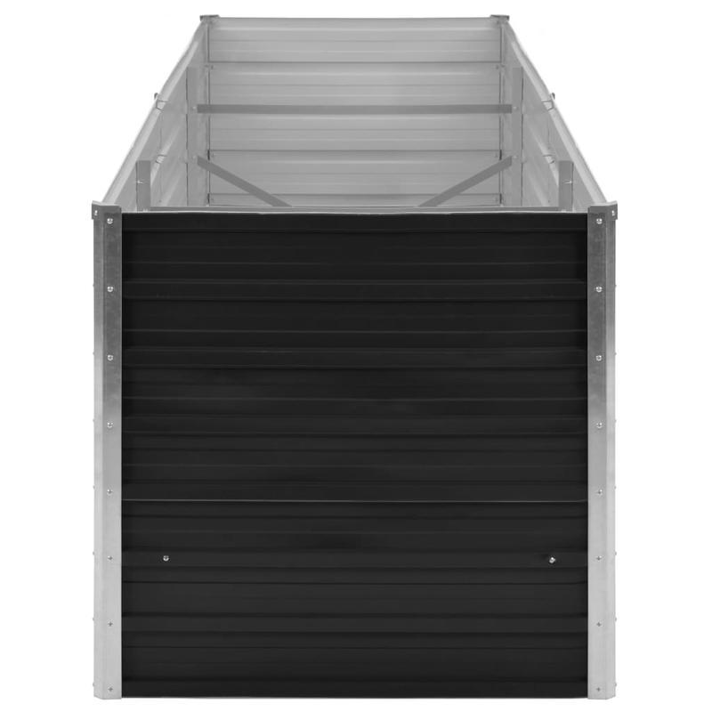 Verhoogde Moestuinbak – Kweekbak – Plantenbak – Tuinbak – Moestuinbak – Gegalvaniseerd Staal – Weerbestendig – 240x80x77 cm – Antraciet