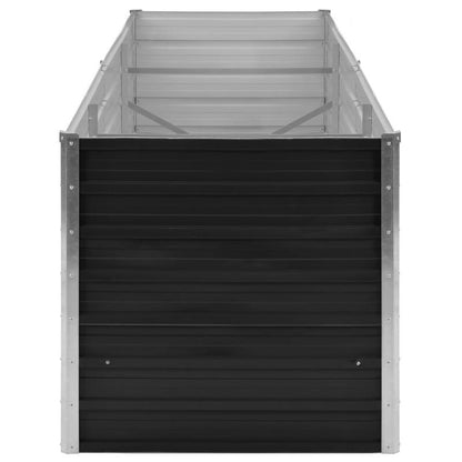 Verhoogde Moestuinbak – Kweekbak – Plantenbak – Tuinbak – Moestuinbak – Gegalvaniseerd Staal – Weerbestendig – 240x80x77 cm – Antraciet