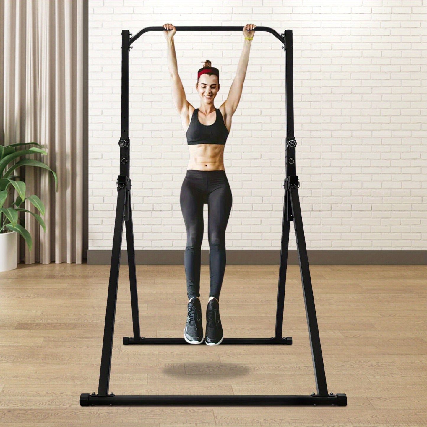 Optrekstang – Pull-up Bar – Klimrek – Fitnessstang – Verstelbare Chin-up Bar – Opvouwbaar & Ruimtebesparend – Hoogwaardig Carbonstaal & Max. Belastbaar 200 kg