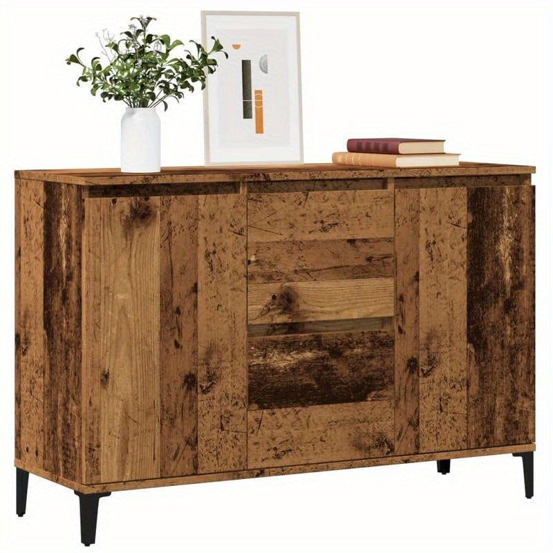 Dressoir – Sideboard – Opbergkast – Buffettafel – Commode – Gerecycled Houtlook – Hardhout – 102x35x70 cm – Stijlvol & Duurzaam