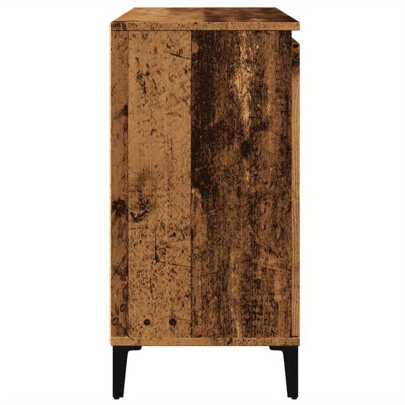 Dressoir – Sideboard – Opbergkast – Buffettafel – Commode – Gerecycled Houtlook – Hardhout – 102x35x70 cm – Stijlvol & Duurzaam