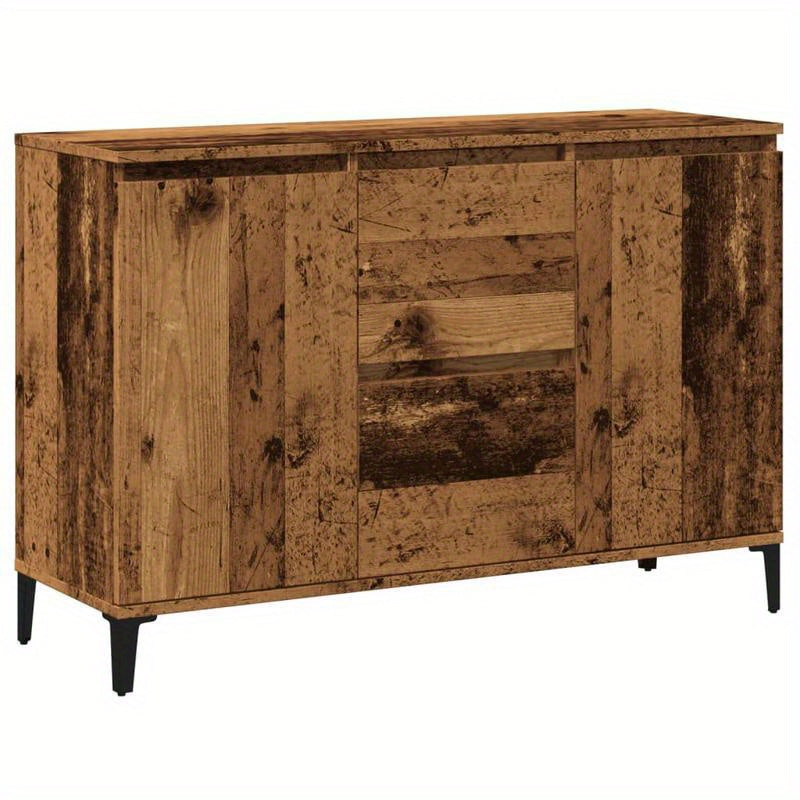 Dressoir – Sideboard – Opbergkast – Buffettafel – Commode – Gerecycled Houtlook – Hardhout – 102x35x70 cm – Stijlvol & Duurzaam