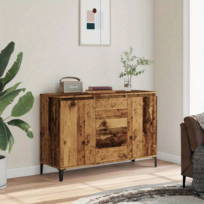 Dressoir – Sideboard – Opbergkast – Buffettafel – Commode – Gerecycled Houtlook – Hardhout – 102x35x70 cm – Stijlvol & Duurzaam