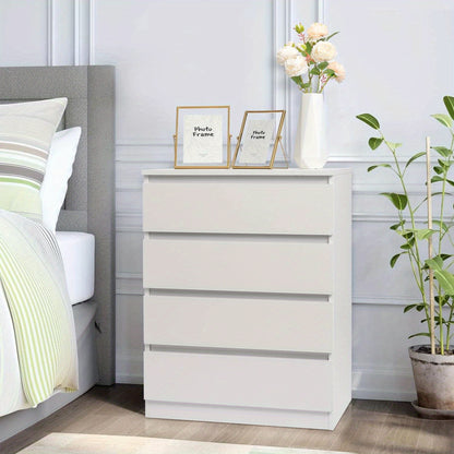 4-Ladenkast – Ladekast – Opbergkast – Dressoir – Ladenblok – Wit – Compact Design – Ingebouwde Handgrepen