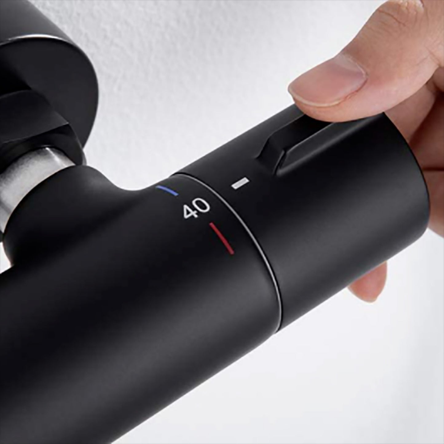 Doucheset – Regendouche – Douchekraan – Handdouche – Douchekop – Mat Zwart – Thermostaatkraan Met Veilige Temperatuur – Verstelbare Doucherail 83-122 cm