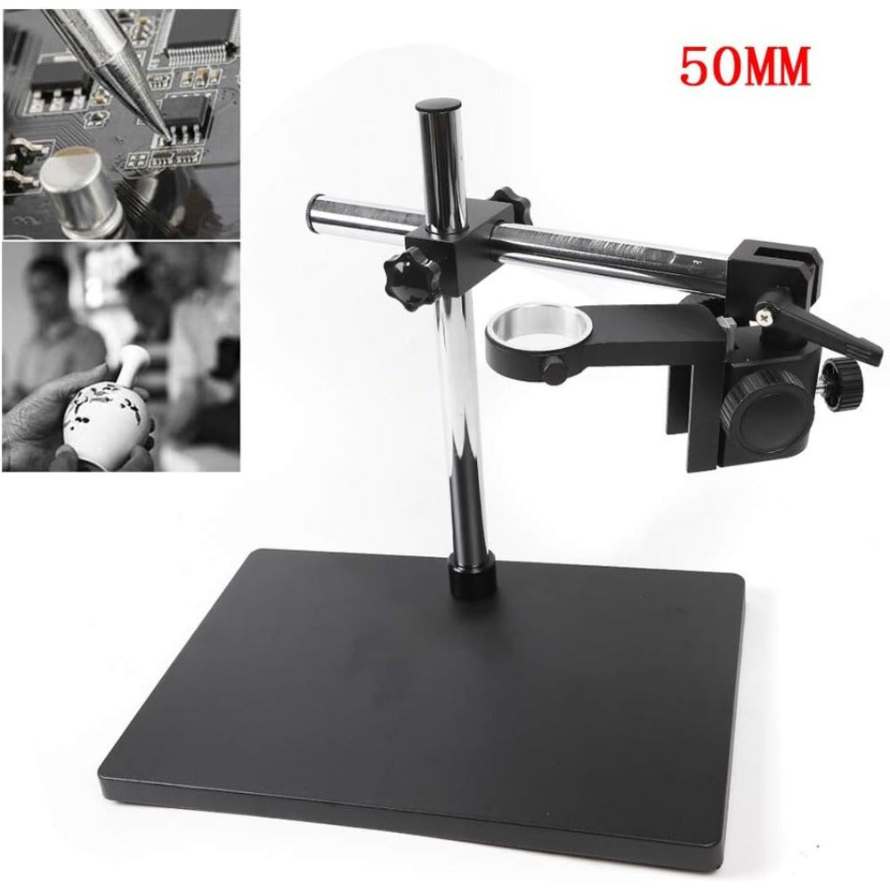 Microscoopstatief – Microscoopstandaard – Microscoophouder – Boomarm Statief – Verstelbaar Statief – Contra-Gewicht voor Stabiliteit – Multi-As Rotatie met Focusknoppen