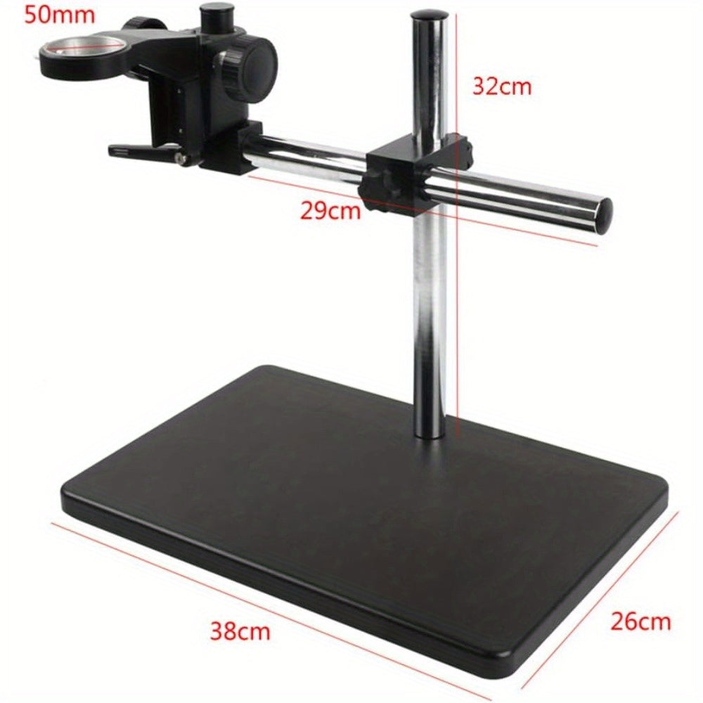 Microscoopstatief – Microscoopstandaard – Microscoophouder – Boomarm Statief – Verstelbaar Statief – Contra-Gewicht voor Stabiliteit – Multi-As Rotatie met Focusknoppen