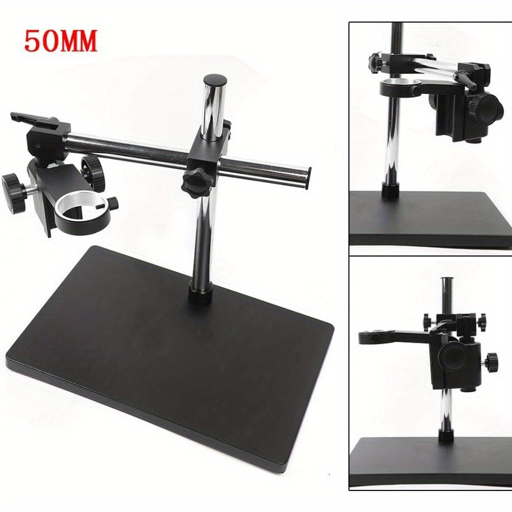 Microscoopstatief – Microscoopstandaard – Microscoophouder – Boomarm Statief – Verstelbaar Statief – Contra-Gewicht voor Stabiliteit – Multi-As Rotatie met Focusknoppen