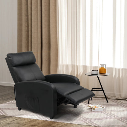Relaxfauteuil – Comfortabele Fauteuil – Relaxstoel – Leesstoel – Zitstoel – Zwarte Uitvoering – Hoge Rugleuning – Uittrekbare Voetensteun – Linnen Bekleding – Zachte Katoenvulling