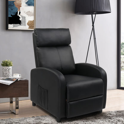 Relaxfauteuil – Comfortabele Fauteuil – Relaxstoel – Leesstoel – Zitstoel – Zwarte Uitvoering – Hoge Rugleuning – Uittrekbare Voetensteun – Linnen Bekleding – Zachte Katoenvulling