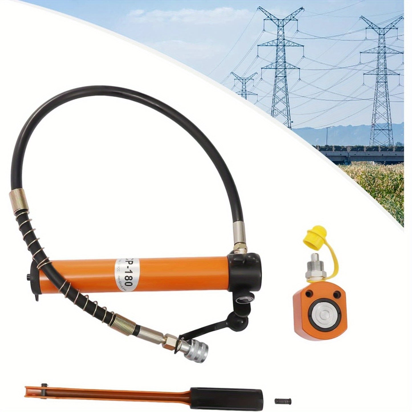 Hydraulische Krik – Hydraulische Pomp – Mini Krik – Handmatige Pomp – Garagekrik – 10 Ton Capaciteit – Compact Laag Profiel