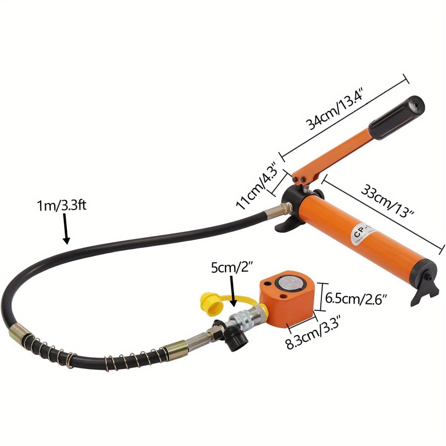 Hydraulische Krik – Hydraulische Pomp – Mini Krik – Handmatige Pomp – Garagekrik – 10 Ton Capaciteit – Compact Laag Profiel