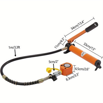 Hydraulische Krik – Hydraulische Pomp – Mini Krik – Handmatige Pomp – Garagekrik – 10 Ton Capaciteit – Compact Laag Profiel