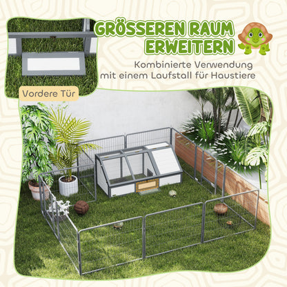 Schildpaddenhuis – Schildpaddenverblijf – Reptielenhuis – Buitenverblijf – Houten Box – Bodemloos Ontwerp – Massief Grenenhout en Gegalvaniseerd Staal