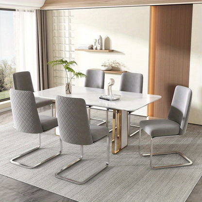 Fluwelen Fauteuil – Velvet Stoel – Zetel – Lounge Stoel – Relaxstoel – Set Van 4 – Grijs Met Zilveren Metalen Poten – Comfortabele Zitting – Luxe Fluwelen Bekleding