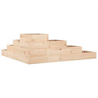 Plantenrek – Plantenladder – Plantenstandaard – Bloemenrek – Plantentrap – Massief Grenenhout – 106x104,5x36 cm – Stevig & Ruimtebesparend