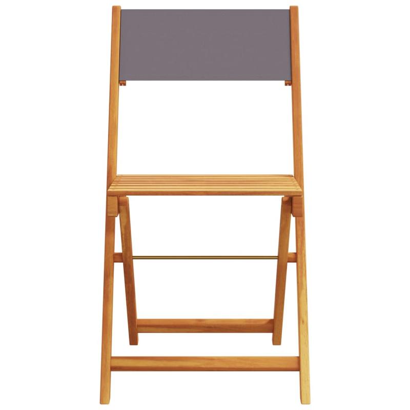 Inklapbare Tuinstoelen – Opvouwbare Stoelen – Buitenstoelen – Campingstoelen – Massief Acaciahout – Polyester Stof – Draagvermogen 110 Kg