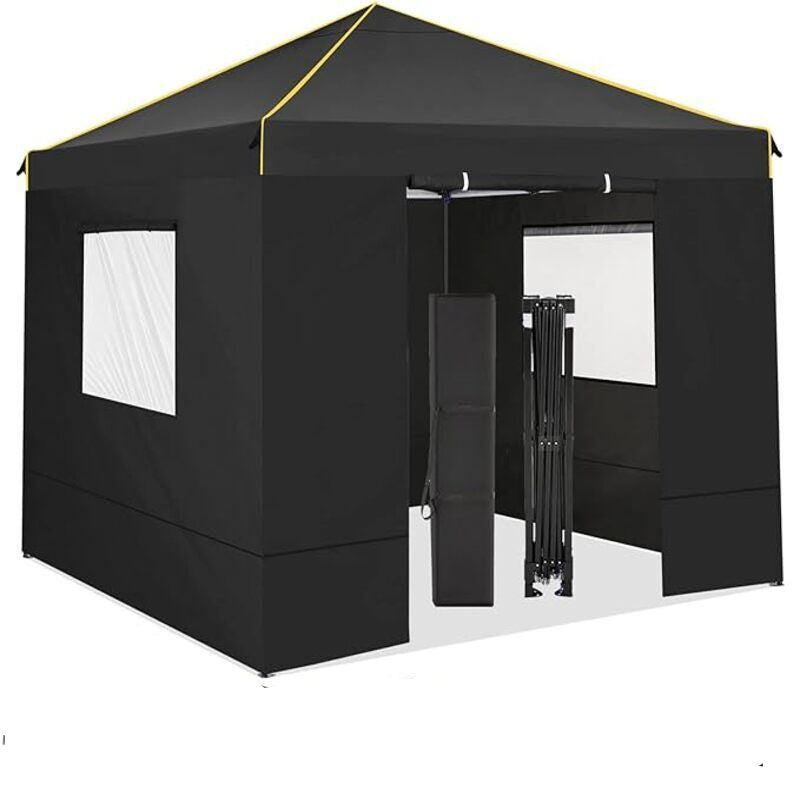 Partytent Vouwtent Vouwbare Tent Outdoor Tent Overkapping – Zwart – 3,05x3,05 Meter – Waterdicht En Weerbestendig – Stevig En Snel Op Te Zetten