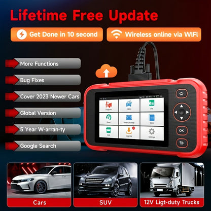 OBD2 Scanner – Autodiagnose Tool – Foutcode Lezer – ABS Scanner – Airbag Scanner – Lees en Wis Motor- & Transmissiefoutcodes – Live Dataweergave