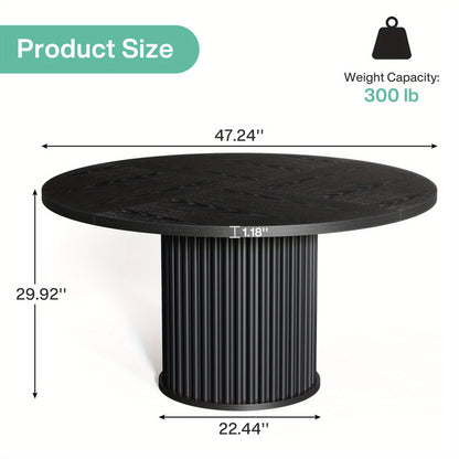 Ronde Vergadertafel – Vergadertafel – Werktafel – Eettafel – Overlegruimte – Compact 120 cm – Houten Blad Met Metalen Onderstel