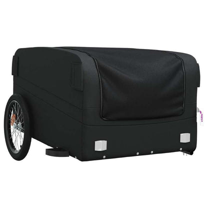 Fietskar Zwaar Beladen – Fietstrailer Cargo – Bakfiets Aanhanger – Transportkar Fiets – Cargo Carrier – 45 kg Capaciteit – Duurzaam Denim Frame – Ruime Opbergruimte – Zwart