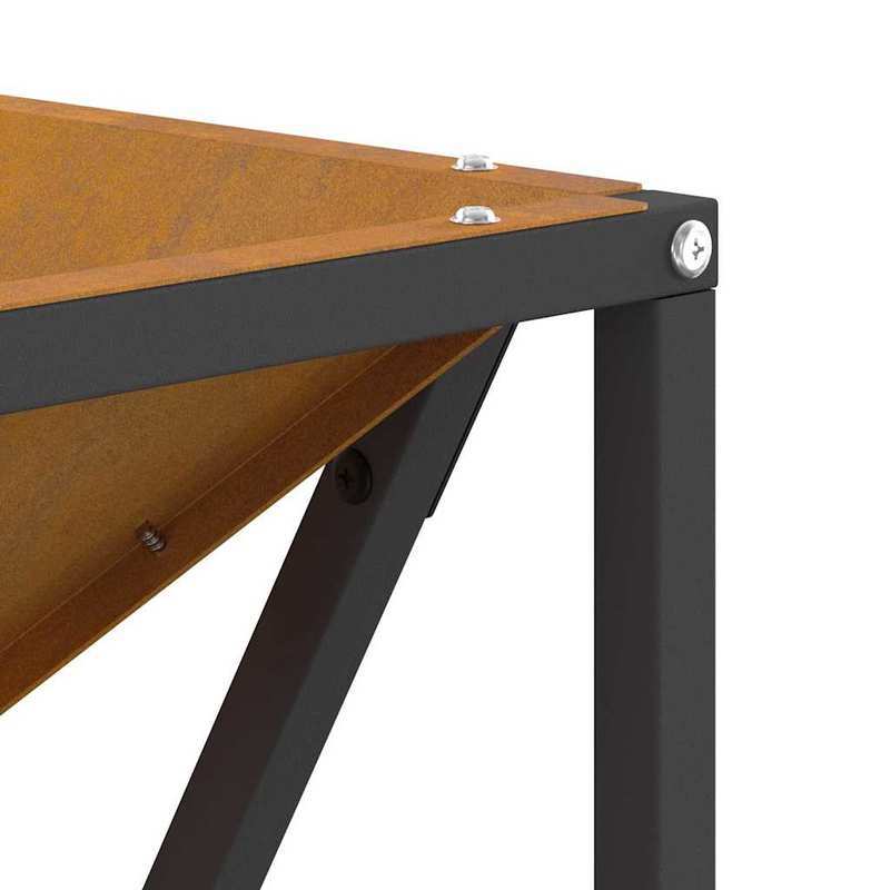 Outdoor Houtkachel – Buitenkachel – Vuurkorf – Feuerschale – Tuinhaard – Cortenstaal – Vierkant 50x50x35 cm – Duurzaam & Weerbestendig