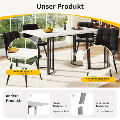 Uitschuifbare Eettafel – Uitklapbare Tafel – Verstelbare Eettafel – Ruimtebesparende Keukentafel – Metaal Houten Tafel – Zwart Wit – Hoogwaardig Hardhout – Stevig Metaal