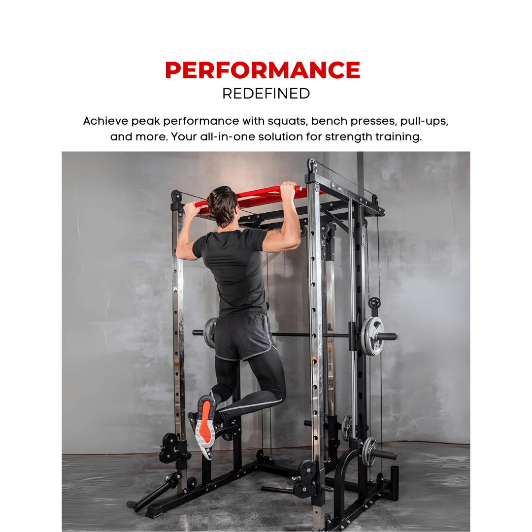 Smith Rack Machine – All-in-One Strength Station for Safe and Effective Strength Training at Home