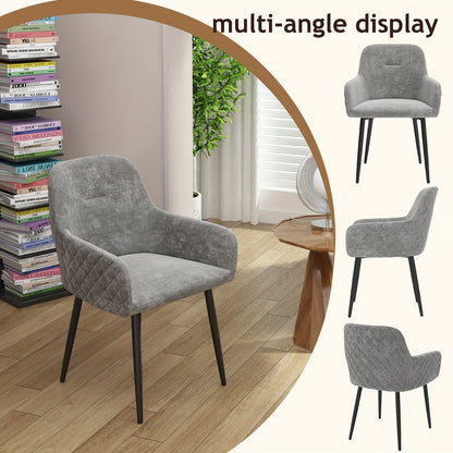 Eetkamerstoelen – Stoelen – Kuipstoelen – Keukenstoelen – Armstoelen – Hoogwaardige Stoffen Bekleding – Zwarte Metalen Poten