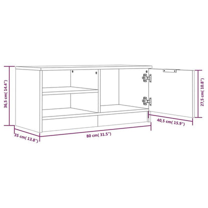 Tv-meubelen 2 st 80x35x36.5cm bewerkt hout bruin eikenkleur This TV stand is a convenient place to store various items, keeping your furniture neatly organized. Made of high-quality wood, the cabinet is strong and stable., Me