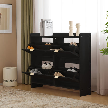Schoenenkast – Schoenenrek – Schoenopberger – Halmeubel – Mudroomkast – Modern Metaal en Bamboe – Ruimtebesparend Design – Stevig en Duurzaam
