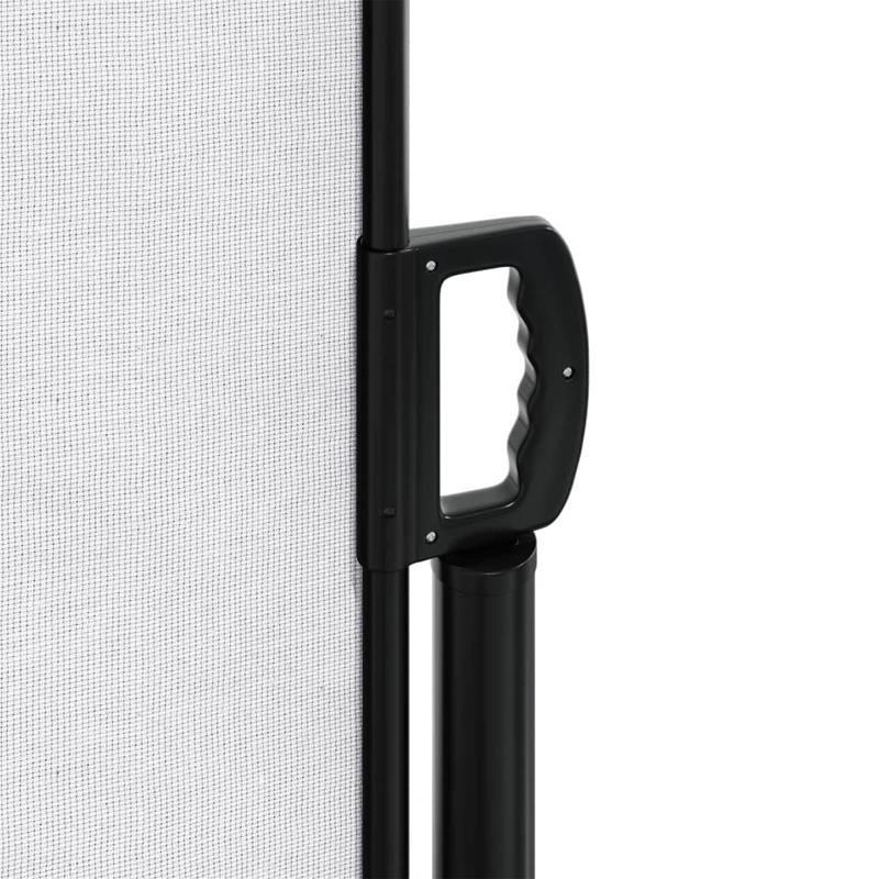 Extra Groot Uittrekbaar Privacy Scherm – Windscherm – Tuinafscheiding – Balkon Scherm – Zonwering – Stevig Metaal Frame – Scheurbestendig Doek – 200x1200 cm – Wit/Zwart