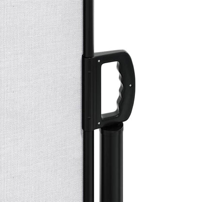 Extra Groot Uittrekbaar Privacy Scherm – Windscherm – Tuinafscheiding – Balkon Scherm – Zonwering – Stevig Metaal Frame – Scheurbestendig Doek – 200x1200 cm – Wit/Zwart