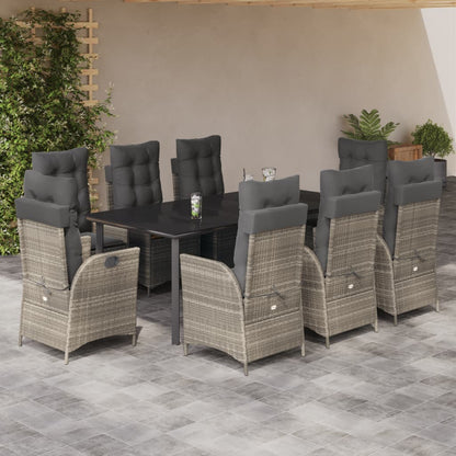 Loungebank – Tuinbank – Loungeset – Tuinmeubel – Balkonbank – 8 Persoons – Weerbestendig PE-Rattan – Verstelbare Rugleuningen