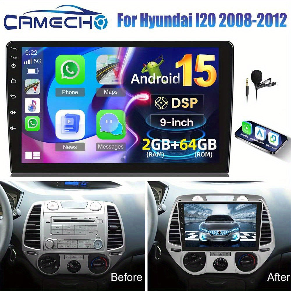 Autoradio Hyundai L20 – Auto Stereo – Multimedia Speler – Navigatie Systeem – Touchscreen Radio – 9-inch HD IPS – Android 15 Systeem – Draadloze CarPlay & Android Auto – AHD Achteruitrijcamera & Stuurwielbediening
